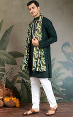 Superb Green Color Viscose Fabric Mens Kurta