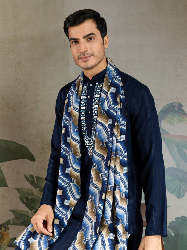 Superb Teal Color Viscose Fabric Mens Kurta