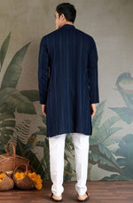 Superb Teal Color Viscose Fabric Mens Kurta