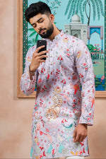 Amazing Purple Color Cotton Fabric Kurta Pajama