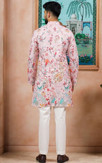 Amazing Pink Color Cotton Fabric Kurta Pajama