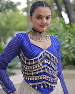 Lovely Cream Color Cotton Fabric Party Wear Lehenga