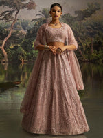 Lovely Purple Color Net Fabric Party Wear Lehenga