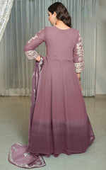 Beauteous Purple Color Georgette Fabric Designer Suit