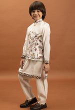 Amazing White Color Viscose Fabric Boys Kurta Pajama and Jacket