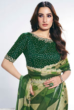 Grand Green Color Silk Fabric Designer Saree