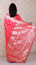 Amazing Red Color Banarasi Fabric Partywear Saree