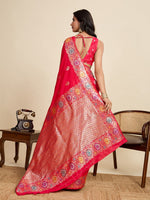 Amazing Red Color Silk Fabric Designer Saree