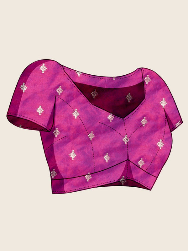 Amazing Purple Color Silk Fabric Designer Saree
