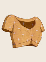 Amazing Golden Color Silk Fabric Designer Saree