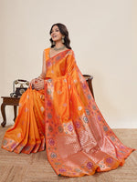 Amazing Mustard Color Silk Fabric Designer Saree