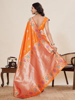 Amazing Mustard Color Silk Fabric Designer Saree