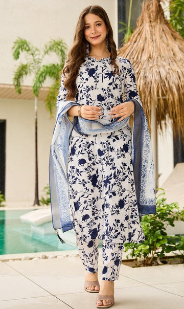 Glowing Black Color Silk  Fabric Casual Suit