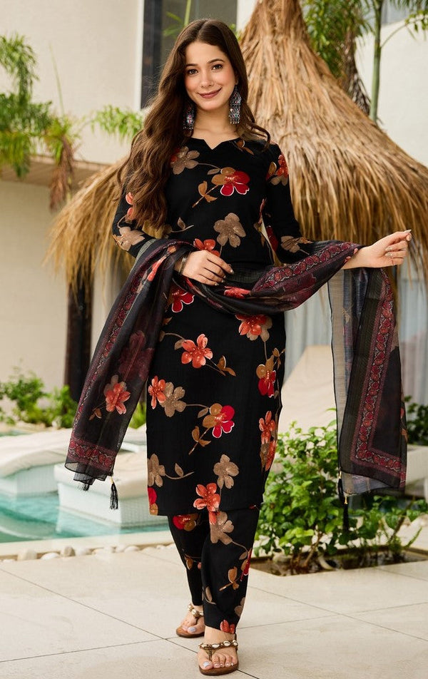 Glowing Magenta Color Rayon  Fabric Casual Suit