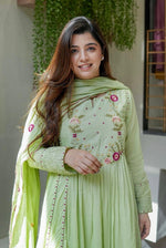 Glowing Purple Color Chanderi  Fabric Casual Suit