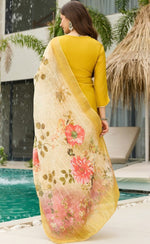 Gorgeous Mustard Color Viscose   Fabric Designer Suit