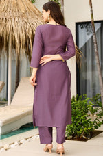 Gorgeous Purple Color Viscose   Fabric Designer Suit