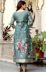 Gorgeous Grey Color Chanderi  Fabric Designer Suit