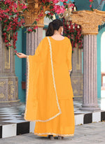 Divine Yellow Color Georgette Fabric Plazzo Suit