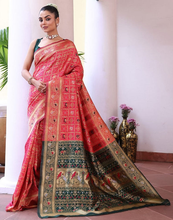 Amazing Pink Color Silk Fabric Casual Saree