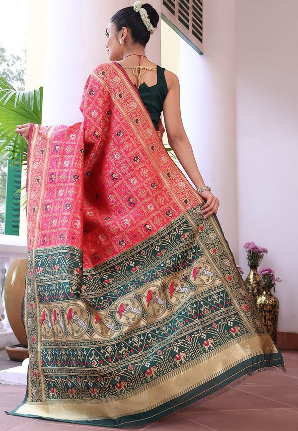 Amazing Pink Color Silk Fabric Casual Saree
