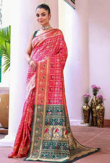 Amazing Pink Color Silk Fabric Casual Saree