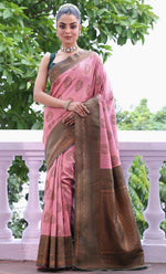 Amazing Pink Color Silk Fabric Casual Saree
