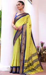 Amazing Green Color Silk Fabric Casual Saree