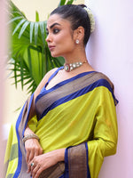 Amazing Green Color Silk Fabric Casual Saree