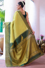 Amazing Green Color Silk Fabric Casual Saree