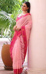 Amazing Pink Color Silk Fabric Casual Saree