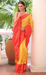 Amazing Yellow Color Silk Fabric Casual Saree