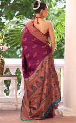 Amazing Purple Color Silk Fabric Casual Saree