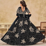 Angelic Black Color Art Silk Fabric Party Wear Lehenga