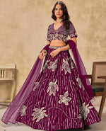 Angelic Magenta Color Art Silk Fabric Party Wear Lehenga