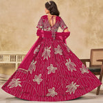 Angelic Pink Color Art Silk Fabric Party Wear Lehenga