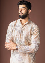 Amazing Cream Color Viscose Fabric Kurta Pajama