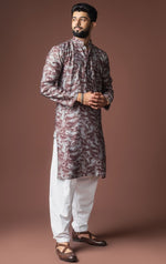Amazing Wine Color Viscose Fabric Kurta Pajama