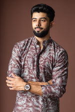 Amazing Wine Color Viscose Fabric Kurta Pajama