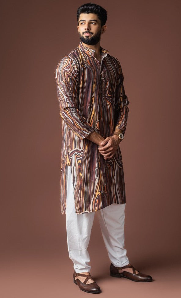 Amazing Multi Color Viscose Fabric Kurta Pajama