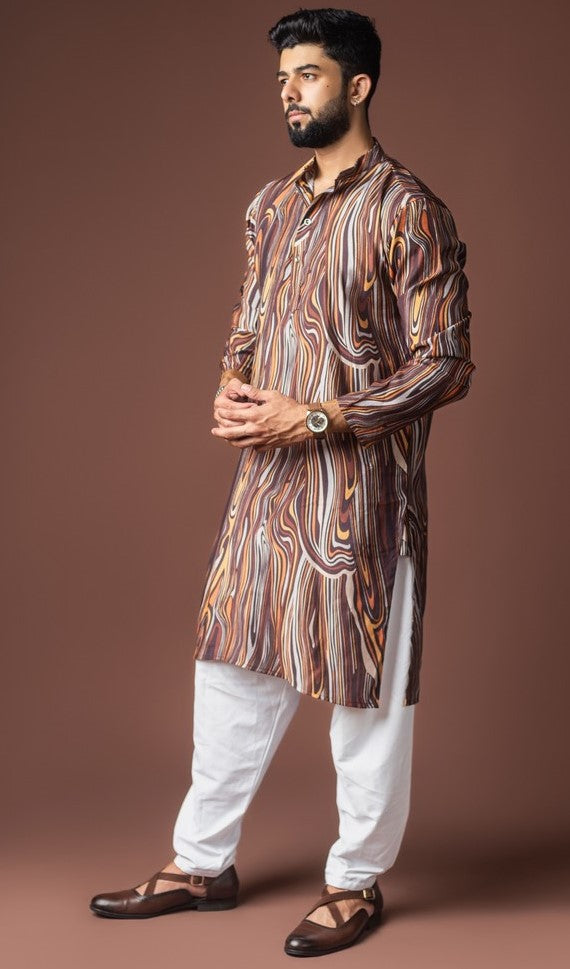 Amazing Multi Color Viscose Fabric Kurta Pajama