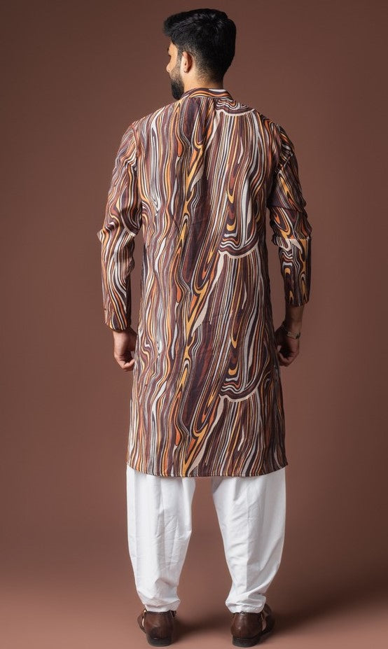 Amazing Multi Color Viscose Fabric Kurta Pajama