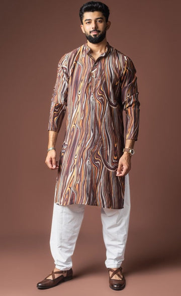 Amazing Multi Color Viscose Fabric Kurta Pajama