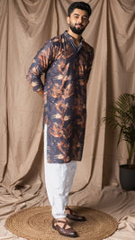 Amazing Black Color Viscose Fabric Kurta Pajama