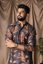 Amazing Black Color Viscose Fabric Kurta Pajama