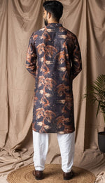 Amazing Black Color Viscose Fabric Kurta Pajama