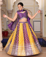Amazing Multi Color Silk Fabric Party Wear Lehenga