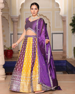 Amazing Multi Color Silk Fabric Party Wear Lehenga