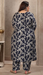 Amazing Navy Blue Color Viscose Fabric Casual Suit