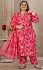 Amazing Red Color Viscose Fabric Casual Suit